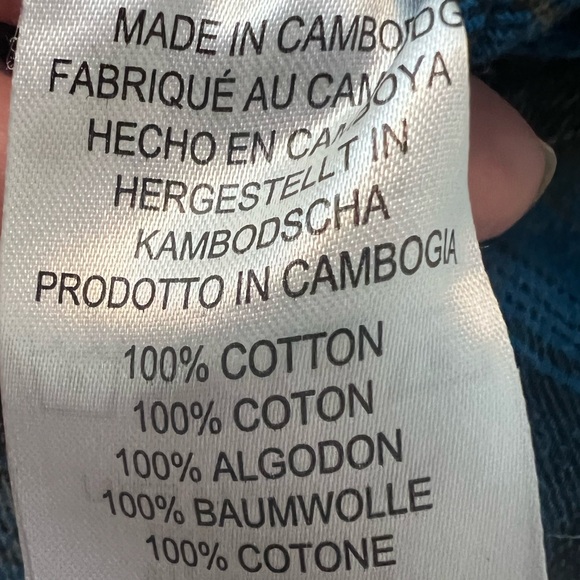 Legendary Whitetails Blue and Brown Plaid Flannel Button Up Shirt - Picture 6 of 7